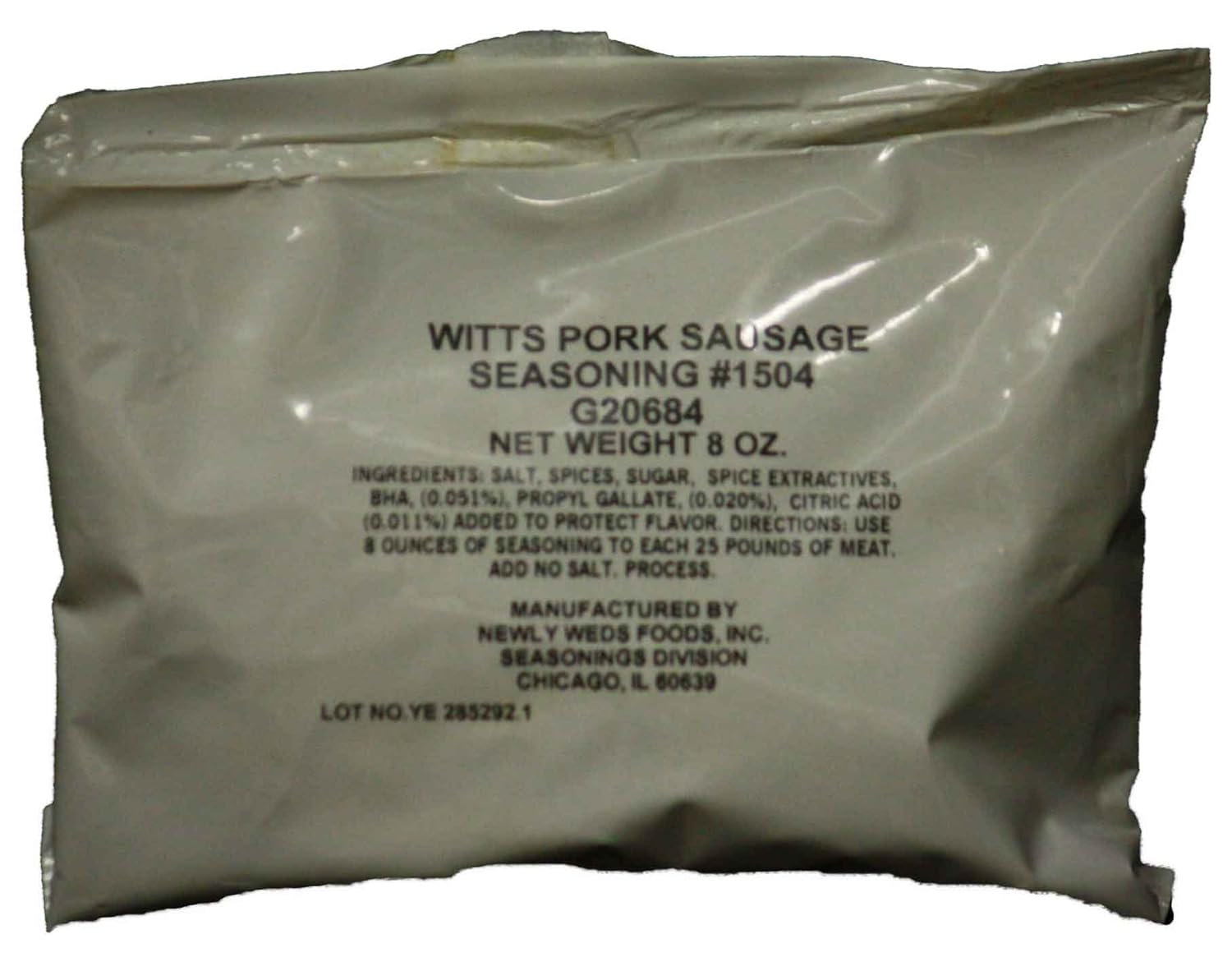 Witts 1504 Pork Sausage Seasoning Meat Seasonings