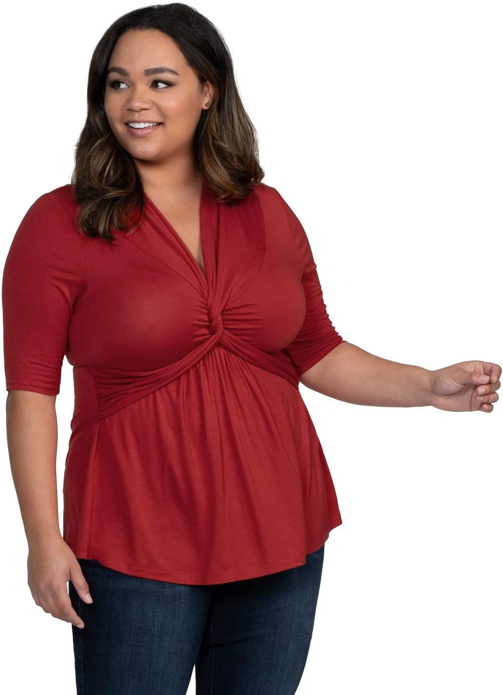 Kiyonna Women's Plus Size Caycee Twist Top