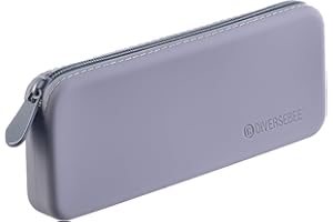 DIVERSEBEE Soft Silicone Pencil Case, Aesthetic Pencil Pouch with Zipper, Cute Pen Bag for School, Bible Journaling Supplies and Accessories, Pencil Organizer (Berry)