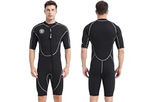 Lemorecn Adult's 3mm Shorty Wetsuits for Men and Women