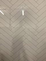 Floors To Walls Shower Panels Large 10mm Thick 1m Wide Chevron White Gloss view 4