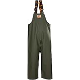 Helly Hansen Storm Rain Bib Pants - PVC-Coated Work Overalls - Fishing Rain Gear - Waterproof Bib Overalls