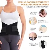 ACWOO Postpartum Belly Wrap C Section Recovery Belt Waist Trainer view 4