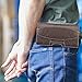 Premium Horizontal Leather Case, LUXMO Genuine Leather Pouch Holster with Magnetic Closure and Belt Clip for iPhone 8 Plus 7 Plus 6s Plus 6 Plus Galaxy S6 S7 Edge (Brown)
