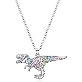 SUMFAN T-Rex Dinosaur Necklace for Women & Girls, Tyrannosaurus Pendant Jewelry Gift for Daughter, Granddaughter, Niece - Birthday, Christmas, Valentine's Day