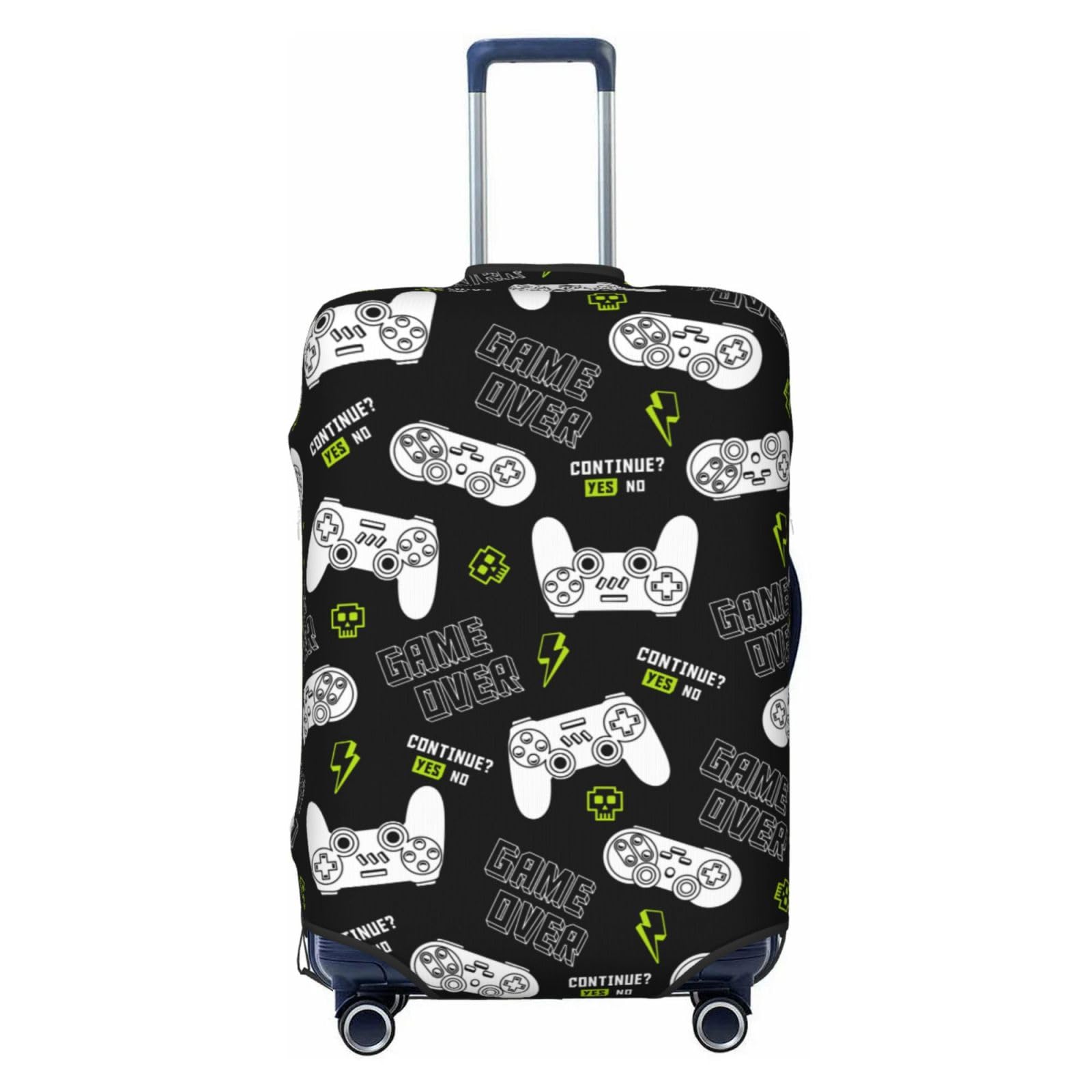 Photo 1 of Lukbfall Game Slogans And Gamepads Luggage Suitcase Covers Elastic Washable Video Game Controller Theme Luggage Protector Travel Suitcase Protective Cover For Kid And Adult, L (Fit 25-28 Inch Luggage)