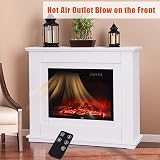 INMOZATA Electric Fire and Surround 40 inch White Fireplace with Remote view 5