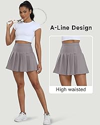 Tivifox Girls Womens Pleated Skirt with Shorts