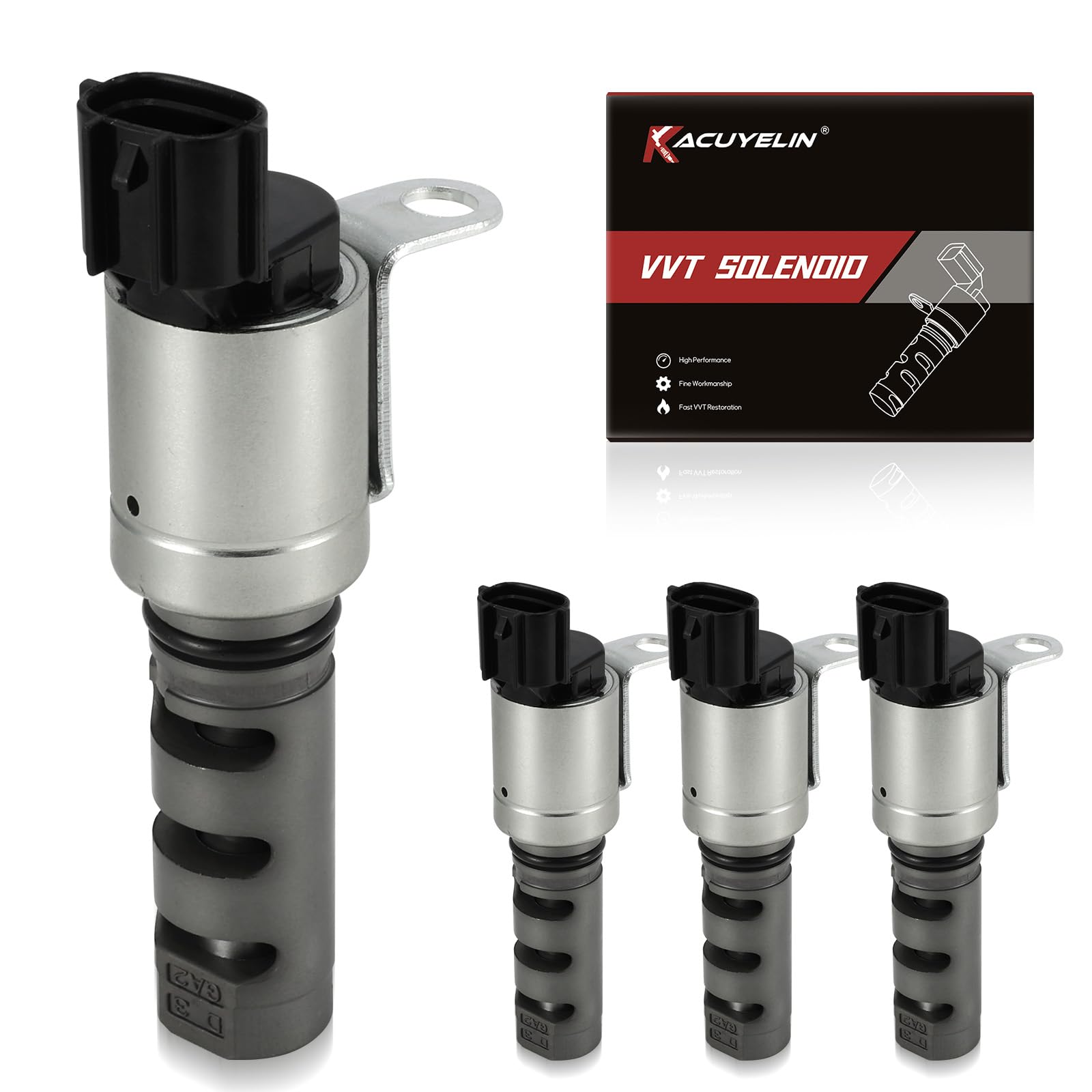 Photo 1 of 917234 Engine Variable Valve Timing VVT Solenoid Oil Control Valve Solenoid Compatible with Toyota 4Runner Tundra Sequoia Lexus GS350 IS250 LC500 LS460 RC300 2007-2020 1533038010,153300S010 4PCS