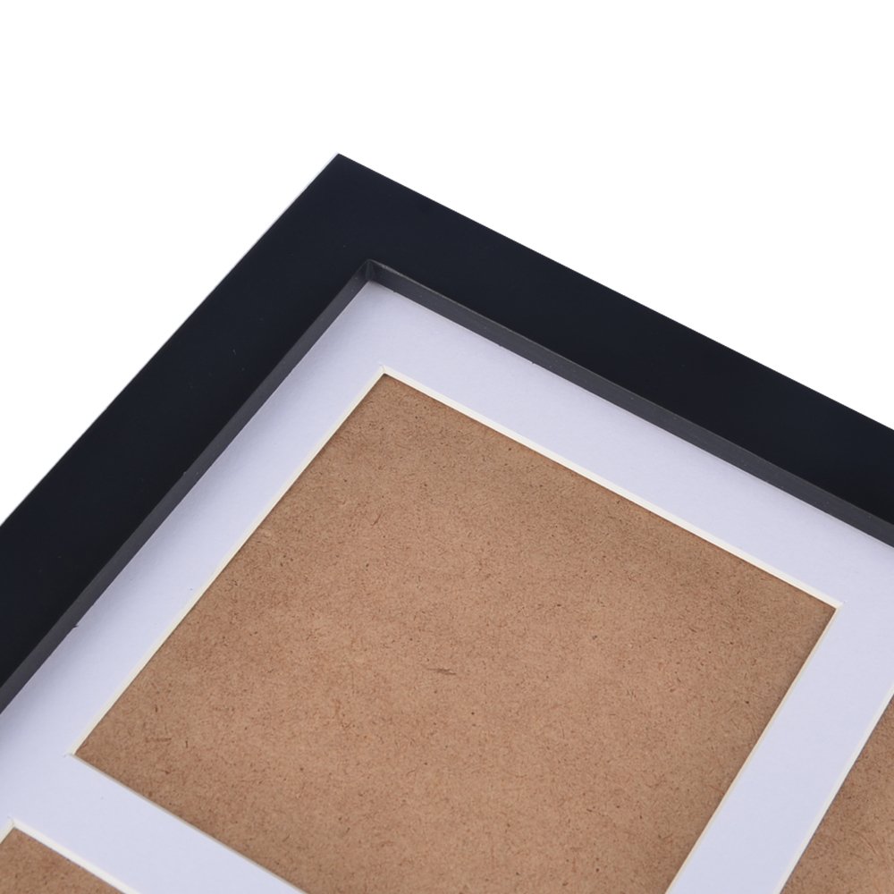 10x10 Picture Frame,Alotpower Black Desktop Frame with Clear Plexiglass Front Display 4 Photos 4x4 Inch with Mat