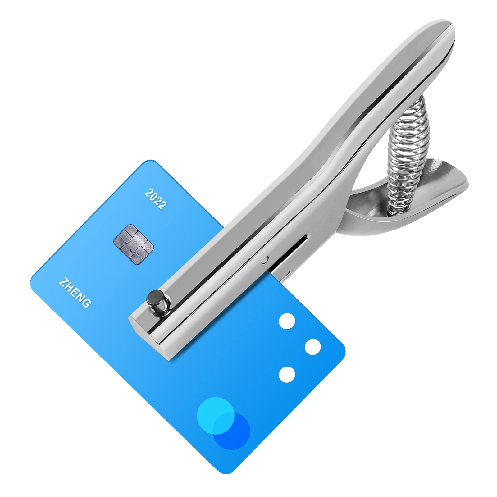 Justdfine 3 mm Silver Single Hole Punch Paper Hole Punch High Performance Desk Accessories Ideal for Folders