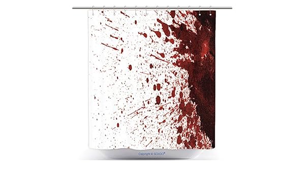 Amazon Com Vanfan Cool Shower Curtains Dry Blood Splatter