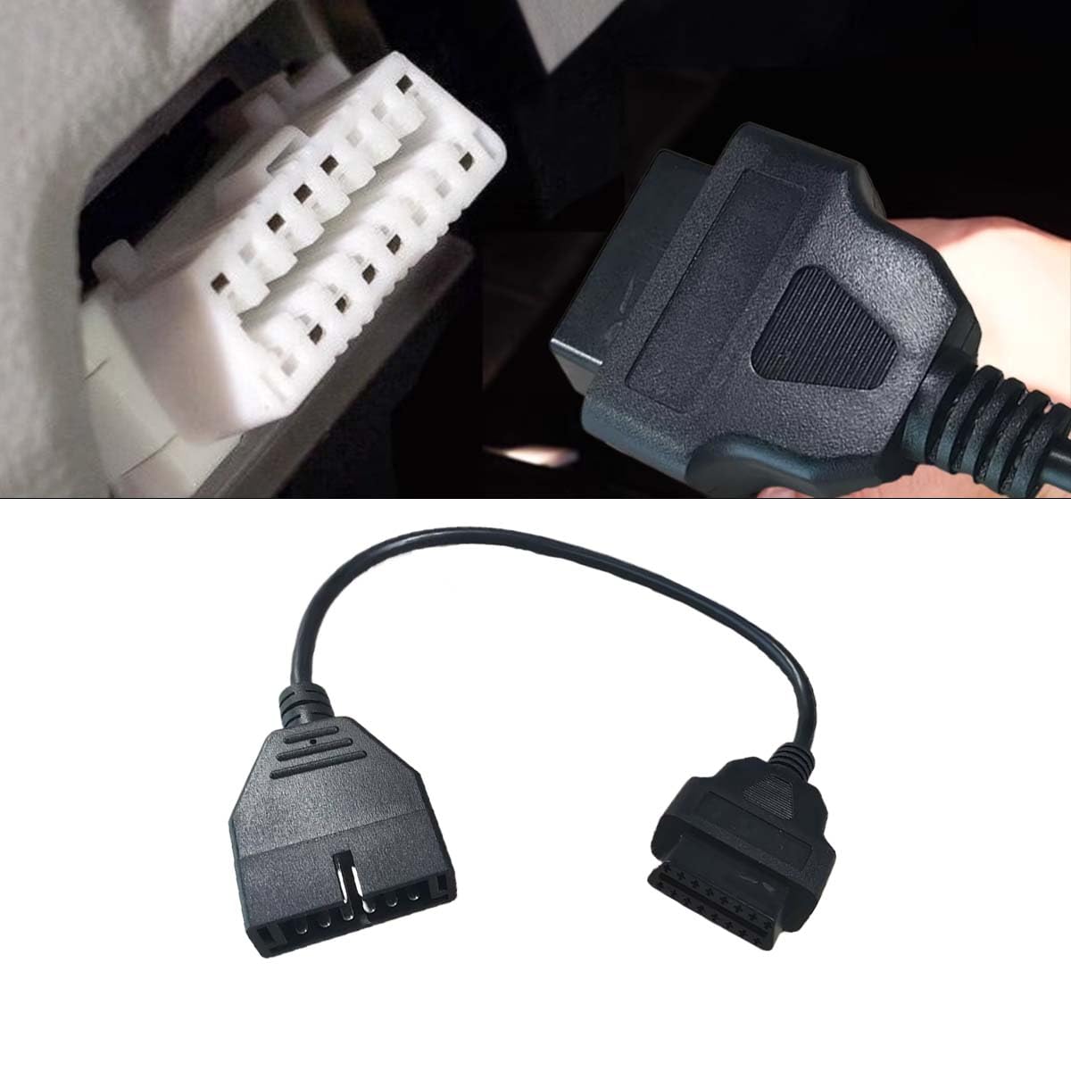 Photo 1 of *UNTESTED*
OBD2 to OBD1 GM Adapter, Car Code Reader, OBD1 12 Pin to OBD2 16 Pin Socket Scanner Cable Connector, Diagnostic Extension Tool, OBD1 Scanner Adapter Compatible with Most Models