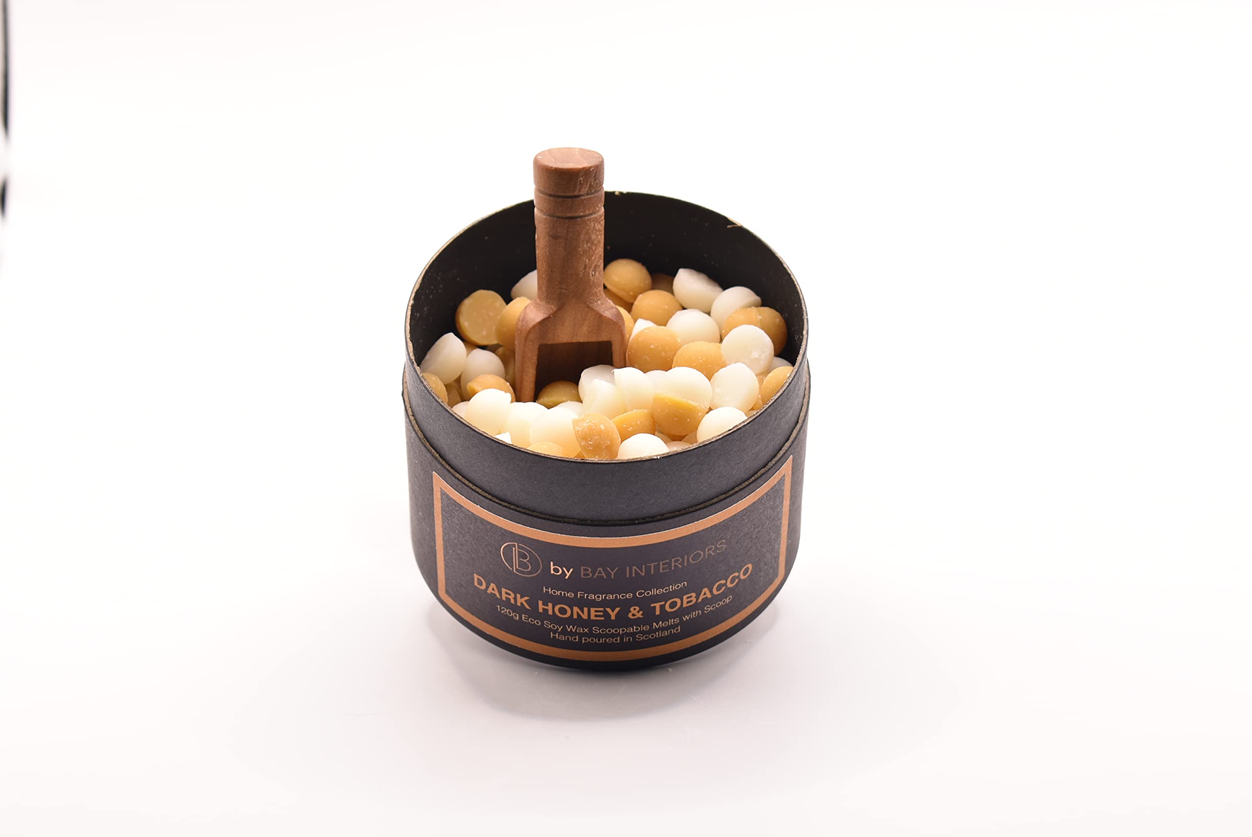 by Bay Interiors Eco Soy Wax Scoopable Melts Highly Scented Vegan No Plastic 120g (Dark Honey & Tobacco)