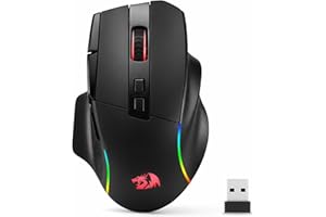 Redragon M925 PRO Wireless Gaming Mouse, 26,000 Max DPI Optical RGB Gaming Mice with 10 Programmable Buttons, Ergonomic Natur