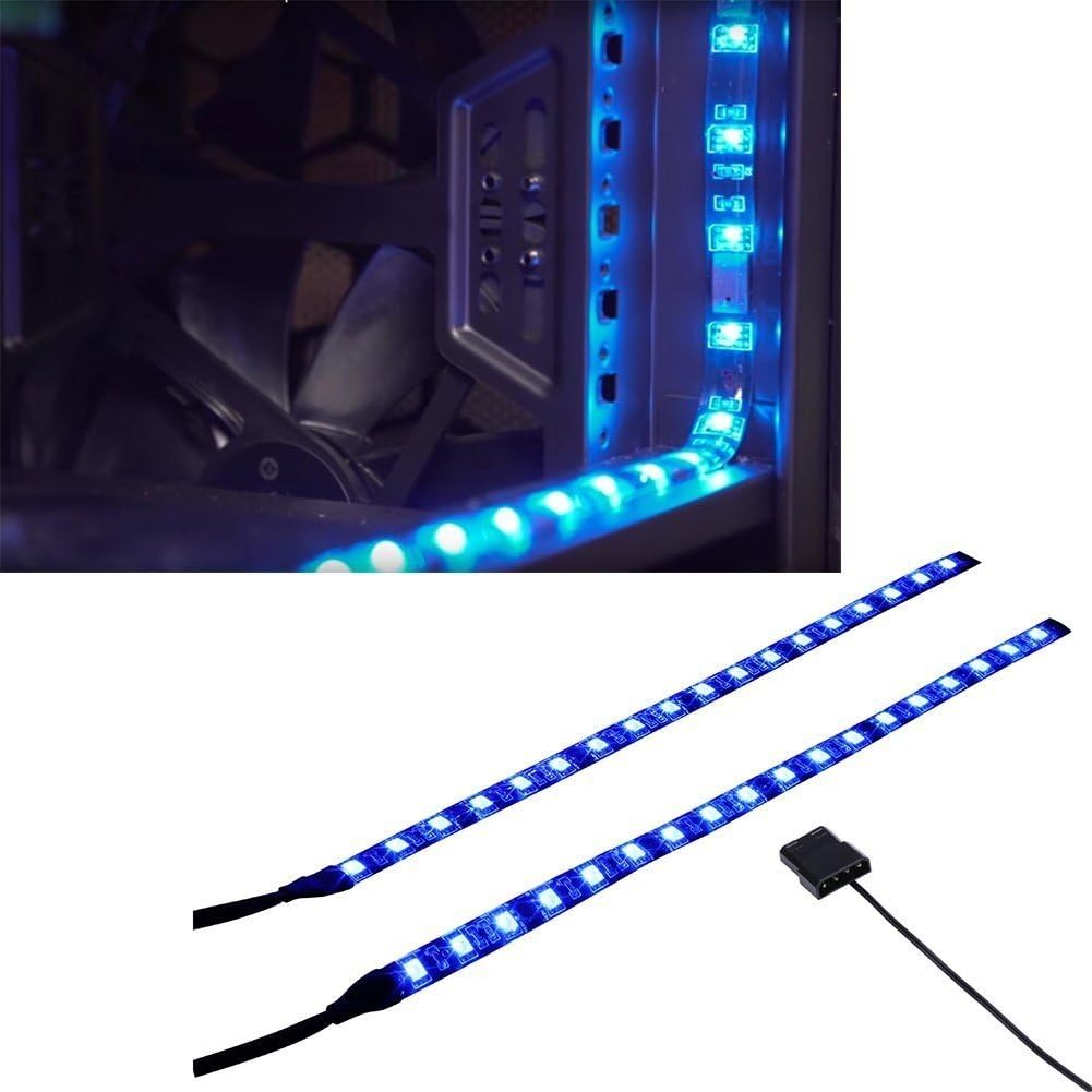 Ubanner PC LED Flexible Light Strip Blue Computer Lighting with Magnetic for Computer Case Lights Kits 30CM Indoor - Image 3