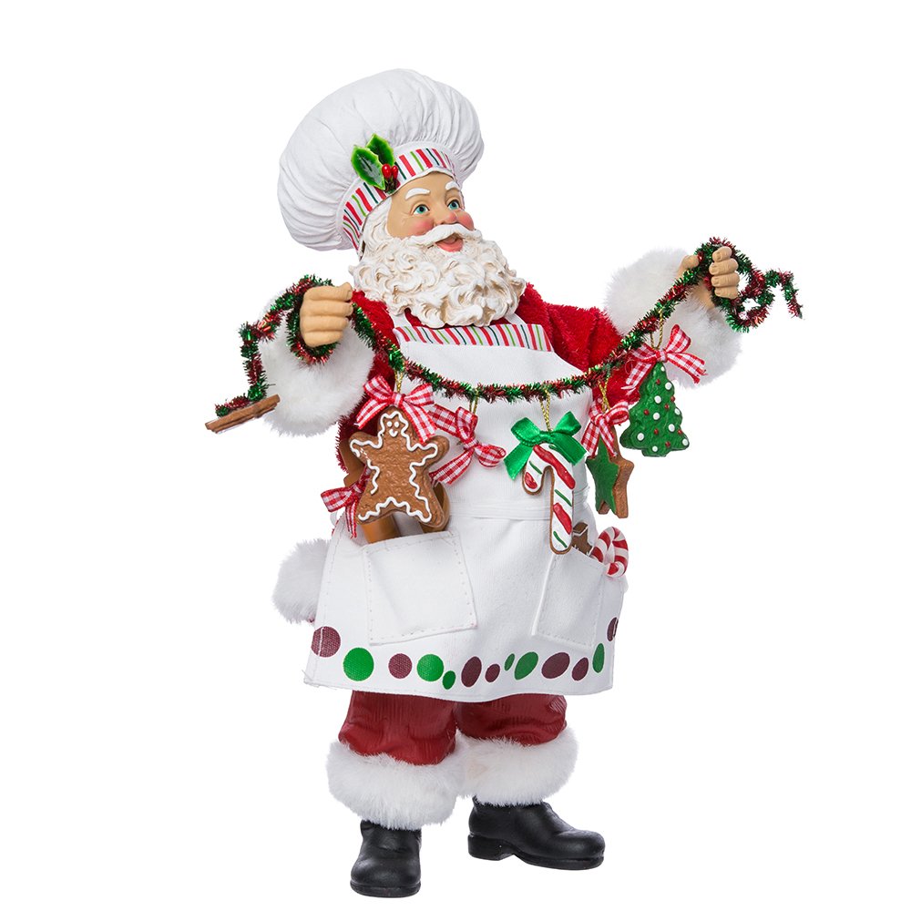 Photo 1 of Kurt Adler Fabriche Christmas Chef Santa Figurine, 12-Inch