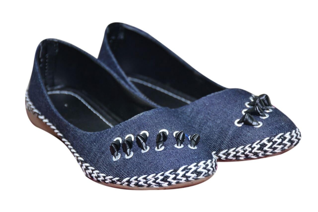 remson india women's black denim bellies