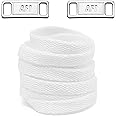 NDTEZUGT Flat Athletic Shoelaces for Air Force 1, with 1 Pair Shoe Lace Mental Tag Charms for AF1 Sneaker