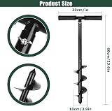 VIDETOL 10X60cm Manual Fence Post Auger with Non-Slip Handle view 2