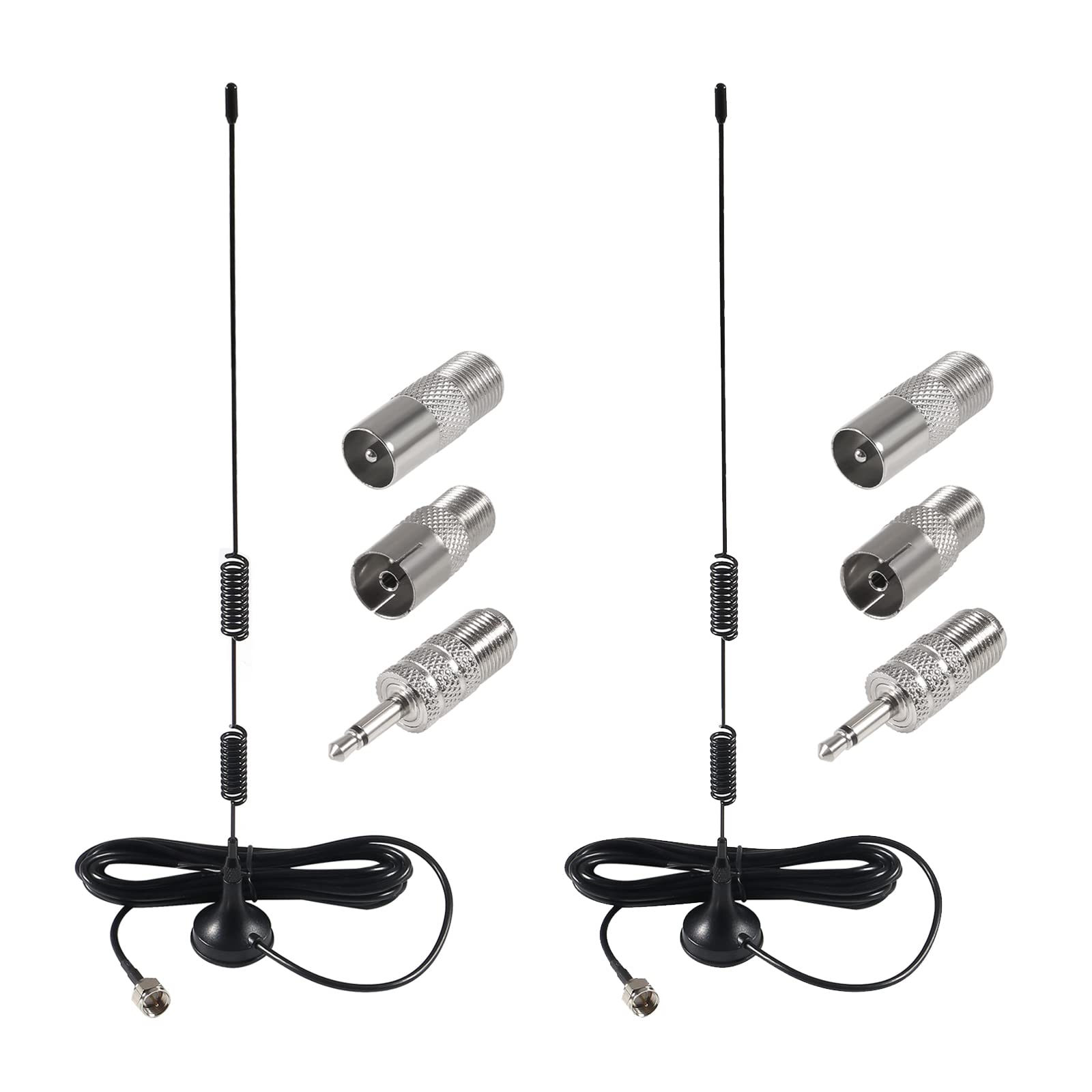 AEDIKO 2pcs DAB FM Antenna Magnetic Base FM Radio Aerial for Indoor Digital DAB Radio Bluetooth Stereo Receiver AV Audio Vedio
