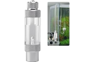 Clscea Aquarium CO2 Bubble Counter with Built-in Check Valve for CO2 Generator Regulator, Single Head