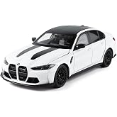 TGRCM-CZ 1:18 Scale BMW M3 Die-Cast Model Car with Openable Hood, Doors and Trunk, Foldable Seats and Mirrors, Collectible Display Model Car, White