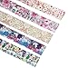 10 Rolls Laser Holographic Nail Foil Sticker Colorful Flower Starry Sky Manicure Transfer Decals Nail Art DIY Decoration Kit
