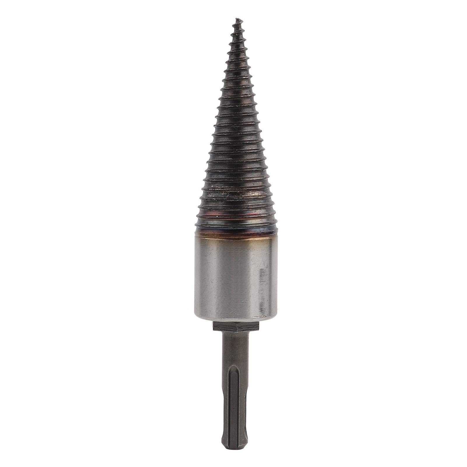 Firewood Drill Bit 1.3in Log Splitter Wood Splitter High Hardness Splitting Cone Reamer for Home Woodworking Electric Drill Machine Percussion Tools