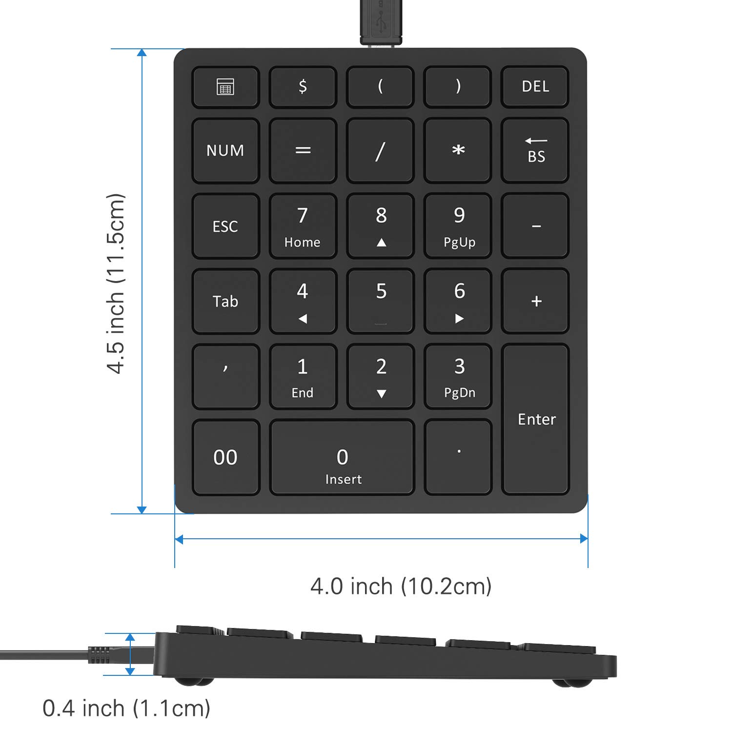 Numeric Key Pads Electronics Cateck® USB Numeric Keypad for iMac