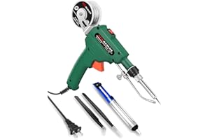 Soldering Iron Kit, NEWACALOX Automatic 60W Electronics Soldering Gun, Solder Gun Kit with Desoldering Pump, Tweezers, Soldering Wires, for Jewelry, Home DIY, Circuit Board Repair
