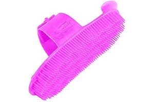 YNR Plastic Curry Comb with Adjustable Strap Horse Pony Care Grooming (Pink)