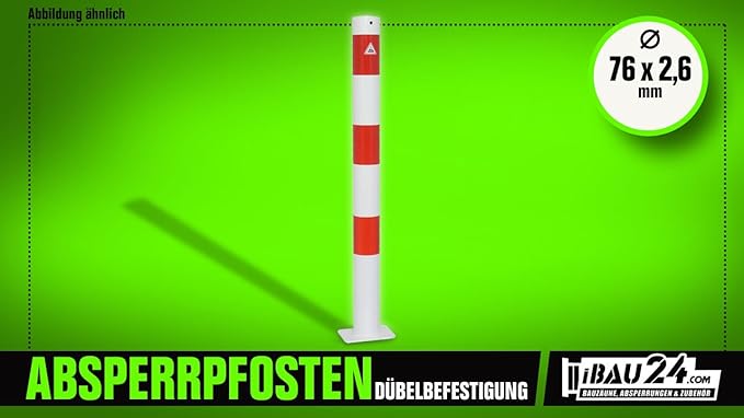 Absperrpfosten Ø 76x2,6mm umlegbar