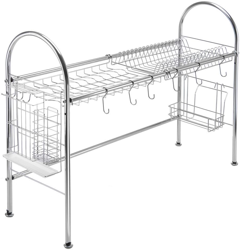 Best Drainer Rack For Dish Sponge, Soap Behind Kitchen Sink