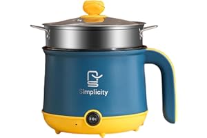Yajuyi Electric Mini Hot Pot Electric Ramen Cooker 110V US Cooking Pot Nonstick Mini Pot Noodles Cooker for Cooking Dumpling 