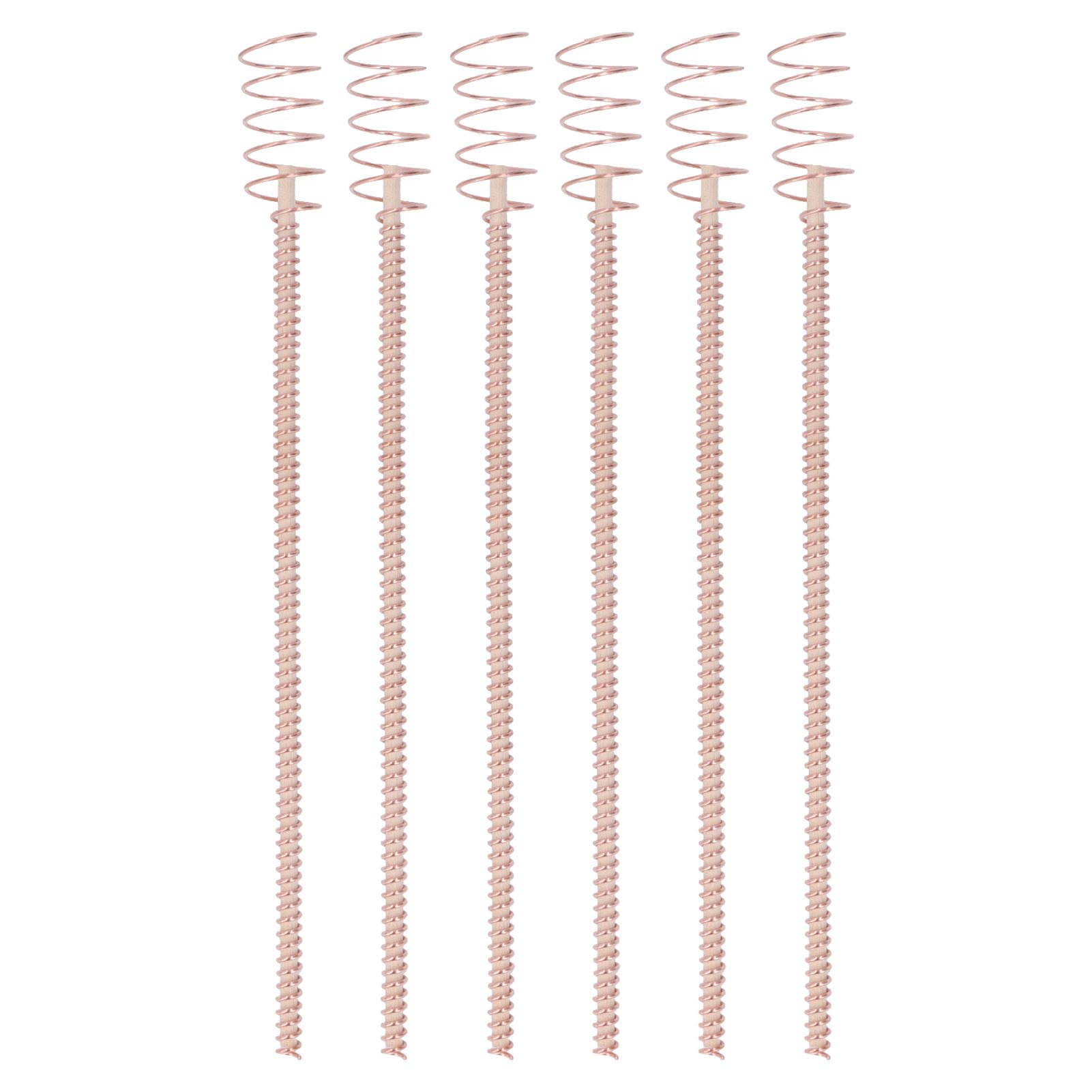 Fockety Electroculture Plant Stakes, 6 Pack 11.5 Inch Electroculture Gardening Copper Coil Antennas No Fertilizer Required, Electroculture Antenna for Growing Garden Plants and Vegetables