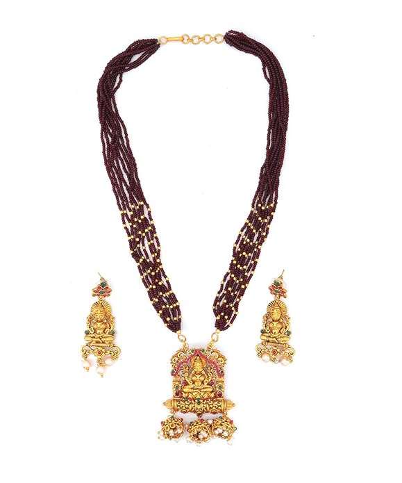 Buy Mirraw Red Beaded Jewellery Necklace Sets Jewellery For Womens & Girls For All Occasion at