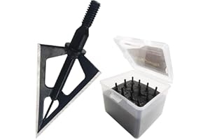 Flying Swifts Hunting Broadheads 3 Blades Archery Broadheads 100or125 Grain 12PK Screw-in Arrow Heads Arrow Tips Compatible with Traditional Bows and Compound Bow Archery Hunting