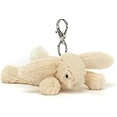 Jellycat Smudge Rabbit Bag Charm, 3 inches - Rabbit & Bunny Plush Keychain - Great Gift Idea