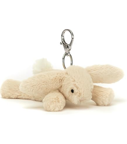 Amazon.com: Jellycat Smudge Bear Bag Charm, 3 inches - Teddy Bear