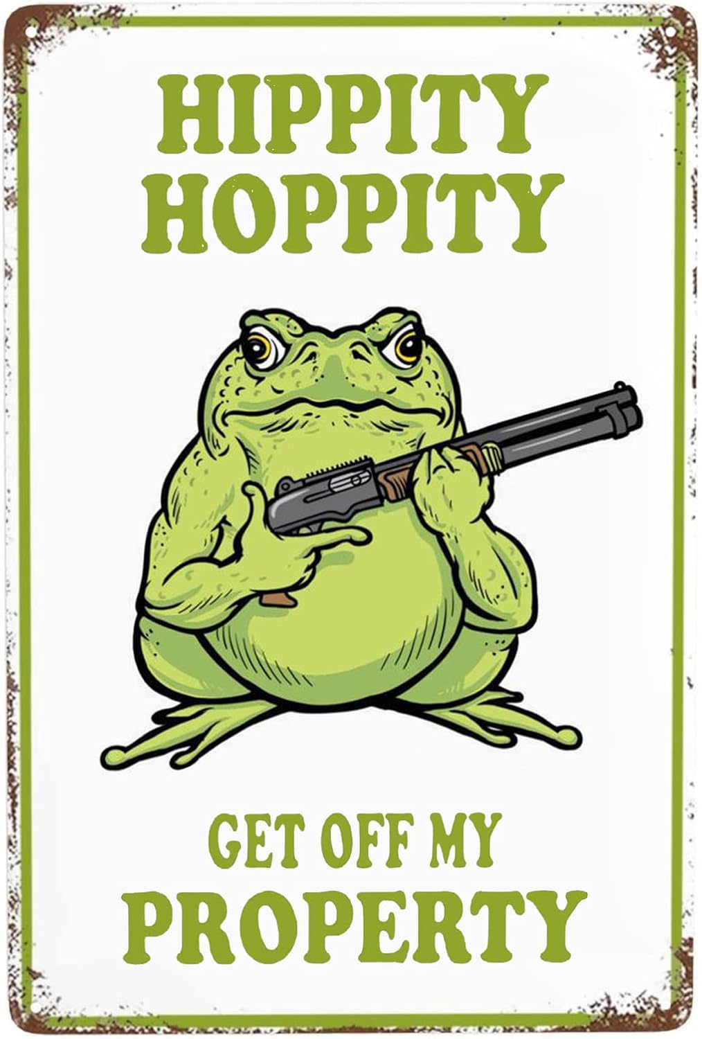 Yard Signs - Frog Room Sign Funny Frog Bedroom Door Decor Vintage Metal Tin Signs Hippity Hoppity Get Of My Property Sign No Trespassing Signs Warning Sign Retro Frogs Wall Decor Aesthetic For Home Mushroom Decorations Room Rules Sign House Stuff Garden Bathroom Sign Decor 8 X 12 In