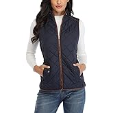 Anienaya Women's Quilted Vest Lightweight Padded Gilet Stand Collar Sleeveless Zip Up Puffer Warm Jacket w 2 Pocket