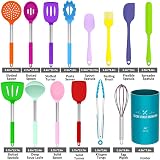 Umite Chef 15pcs Silicone Kitchen Utensil Set, Heat Resistant, Multicolor view 2