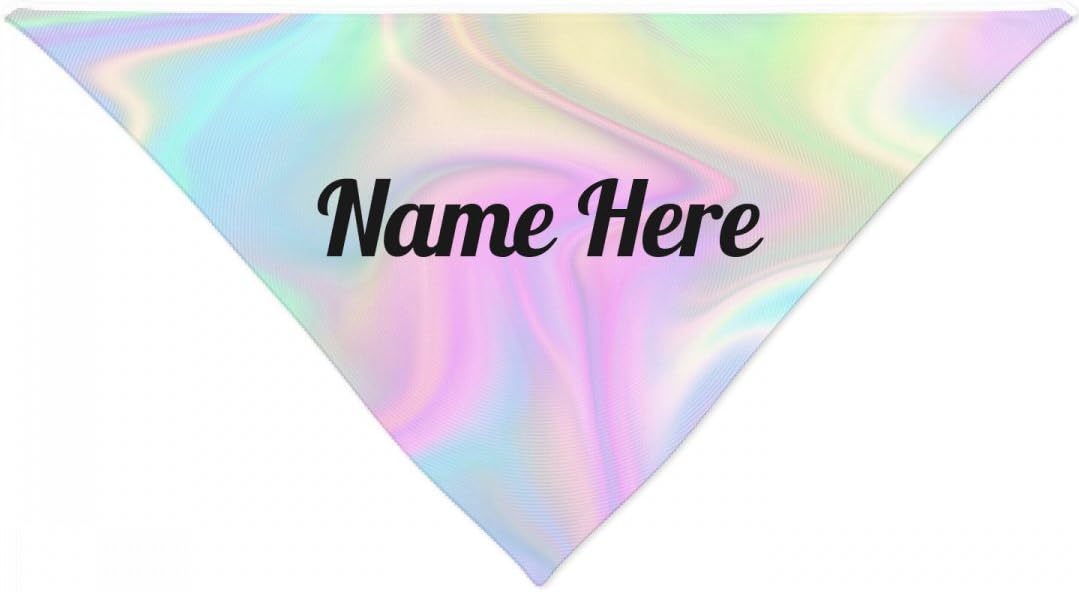 Custom Holographic Pet Bandana: All Over Printing Triangle Dog Bandana