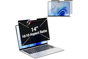 MUBUY-GOL Magnetic Privacy Screen Protector for 14 Inch 16:10 Aspect Ratio Screen 360° Anti-Spy, Anti-Glare, Anti-Blue Light 