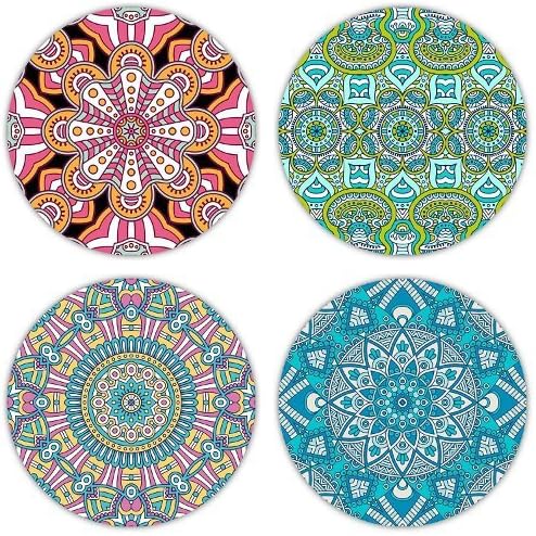 Coastero Absorbent Stone Drink Coasters - BOHEMIA II - Round Set