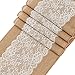 Ling's moment 12x72 inch Burlap Hessian Table Runner with Lace Fall Table Runner Kitchen Decoration Country Rustic Barn Wedding Decoration Baby & Bridal Shower Décor Farmhouse Decor