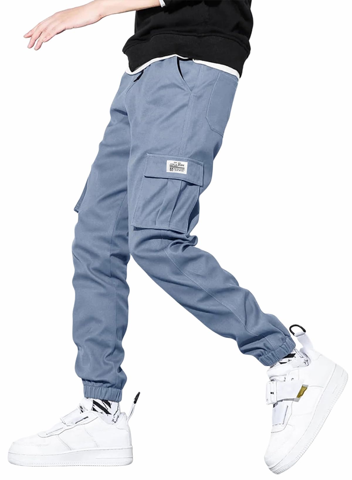 JMIERR Mens Casual Joggers Pants Stretch Elastic