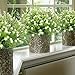 HOGADO Artificial Plants, 4pcs Faux Baby's Breath Fake Gypsophila Shrubs Simulation Greenery Bushes Wedding Centerpieces Table Floral Arrangement Bouquet Filler White