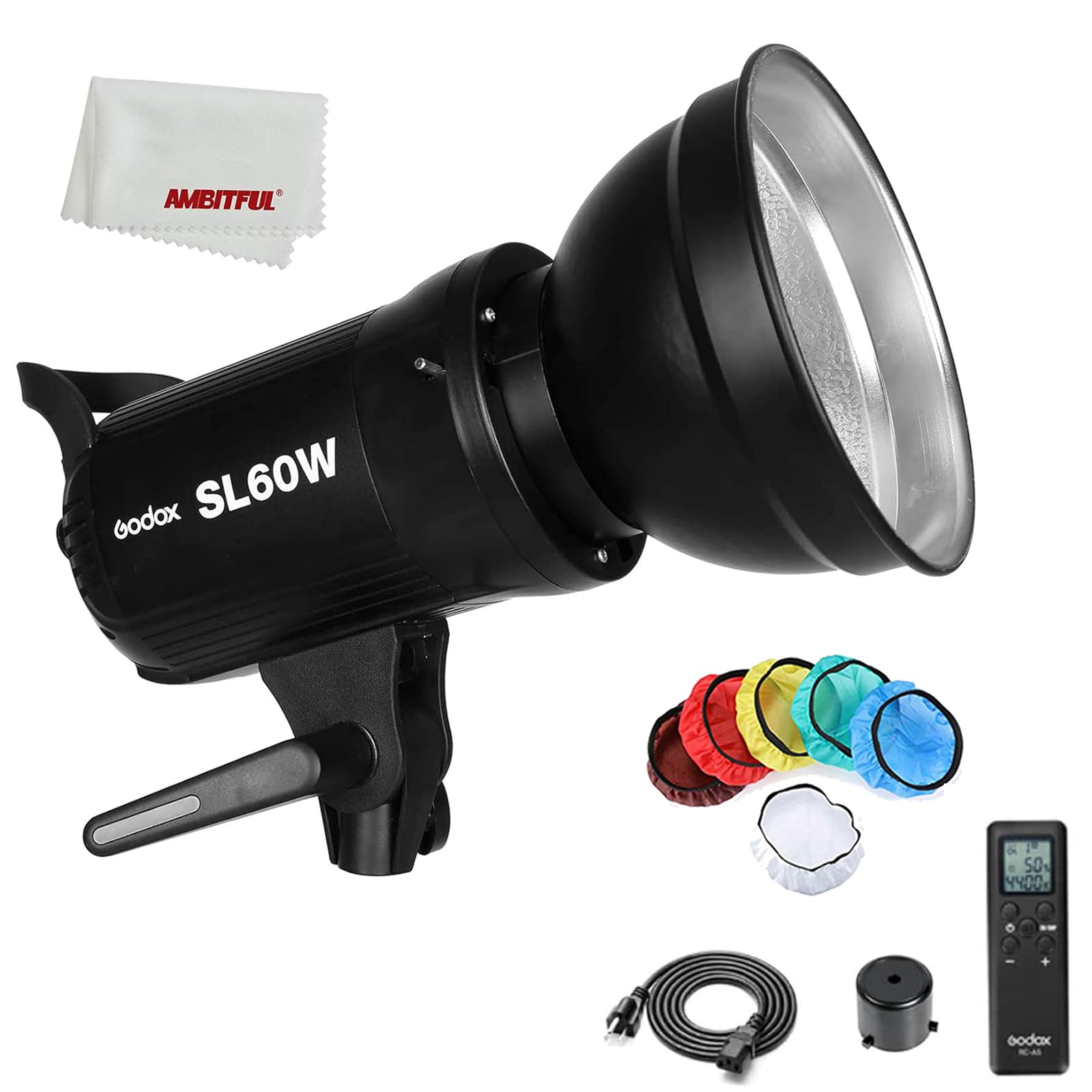 Photo 1 of Godox SL-60W CRI 95+ LED Video Light SL60W White 5600K Version 60WS Bowens Mount+Remote Control+Reflector